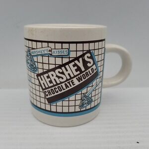 Hersheys Chocolate World Kisses Mug Blue Brown‎ 2.5 in Tall